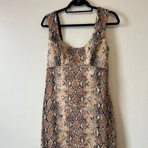 Diane Von Furstenberg Tessa python cutout dress